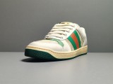 GUCCI Dirty Shoes Gucci Screener Series GG Enamel Distressed Casual Shoes Enamel