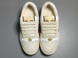 GUCCI Dirty Shoes Gucci Screener Series GG Enamel Distressed Casual Shoes Pink/Green