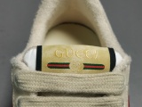 GUCCI Dirty Shoes Gucci Screener Series GG Enamel Distressed Casual Shoes Pink/Green