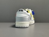 Off-White x Nike Dunk Low＂The 50＂ NO.27 Yellow Shoelace With Blue Buckle DM1602-120