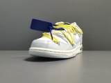 Off-White x Nike Dunk Low＂The 50＂ NO.27 Yellow Shoelace With Blue Buckle DM1602-120