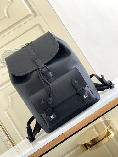 Louis Vuitton M58644 Classic Double Slit Flap Christopher Backpack Size: 30 x 42 x 17 cm