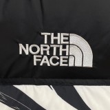 THE NORTH FACE Down Parka White Zebra Stitching Sports Hooded Down Jacket