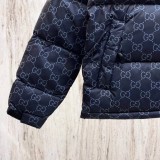 Gucci & The North Face Double G Logo Down Jacket Dark Blue