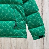 Gucci & The North Face Double G Logo Down Jacket Green