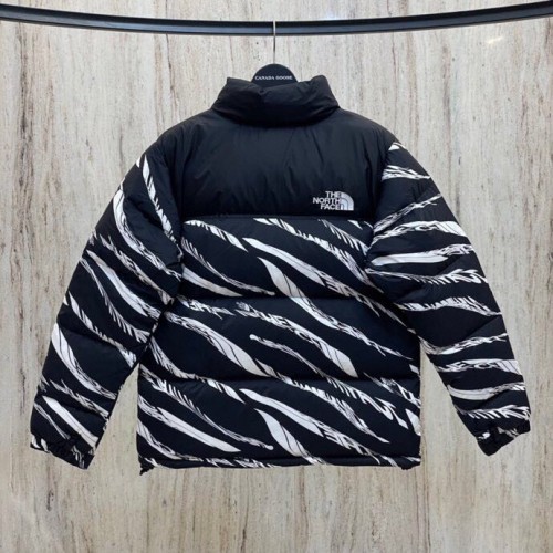 THE NORTH FACE Down Parka Zebra Patchwork Sports Hooded Down Jacket
