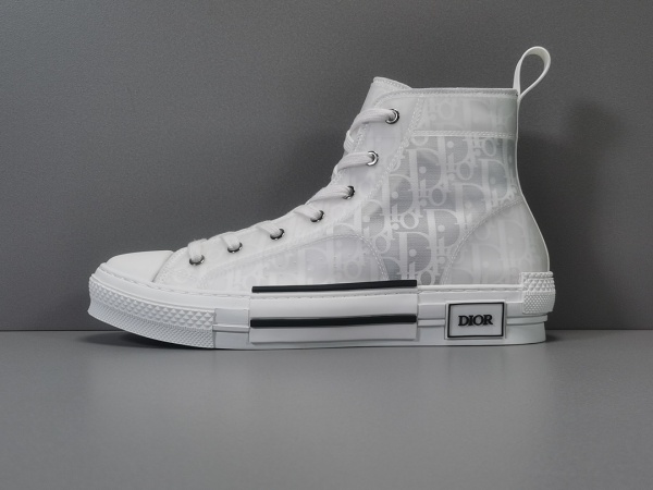 Dior B23 Ht Oblique Transparenc Fashion High Sneakers Shoes White