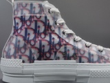 Dior B23 Ht Oblique Transparenc Fashion High Sneakers Shoes Pink