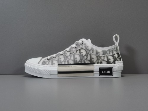 Dior B23 Ht Oblique Transparenc Fashion Mickey Sneakers Shoes Black White