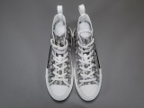 Dior B23 Ht Oblique Transparenc Fashion High Sneakers Shoes Black And White