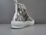 Dior B23 Ht Oblique Transparenc Fashion High Sneakers Shoes Black And White