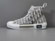 Dior B23 Ht Oblique Transparenc Fashion High Sneakers Shoes Black And White