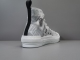 Dior B23 Ht Oblique Transparenc Fashion High Sneakers Shoes Newspaper