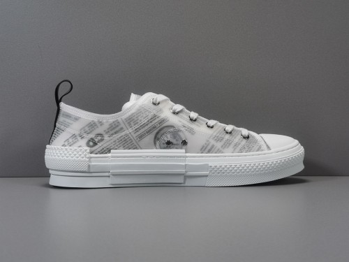 Dior B23 Ht Oblique Transparenc Fashion Mickey Sneakers Shoes Newspaper