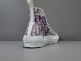 Dior B23 Ht Oblique Transparenc Fashion High Sneakers Shoes Pink
