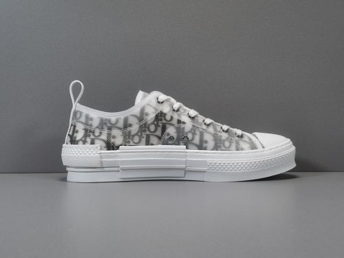 Dior B23 Ht Oblique Transparenc Fashion Mickey Sneakers Shoes Black White