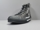 Dior B23 Ht Oblique Transparenc Fashion High Sneakers Shoes Black