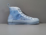 Dior B23 Ht Oblique Transparenc Fashion High Sneakers Shoes Blue