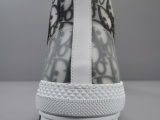 Dior B23 Ht Oblique Transparenc Fashion High Sneakers Shoes Black And White