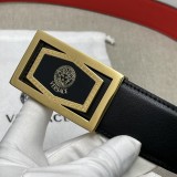  Versace Business Double Sided First Layer Cowhide Belt 3.8cm