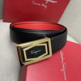 Fendi Casual Double Sided Top Layer Cowhide Belt 3.8cm