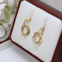 Cartier Fashion Three-color Three-ring Earrings