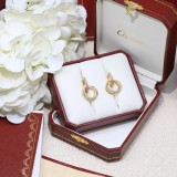 Cartier Fashion Three-color Three-ring Earrings