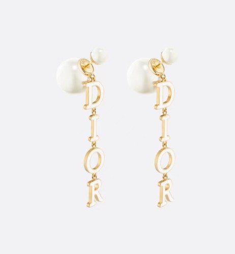 Dior Fashion Enamel Letter Earrings