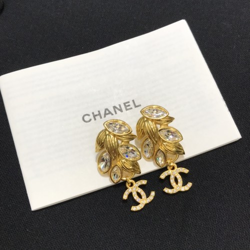Chanel Fashion Diamond Wheat Earrings