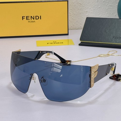 FENDI Fashion Frameless Logo Sunglasses Size:138口1-125