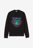 Kenzo Black Men's Women's Embroidered Tiger Sweatshirt