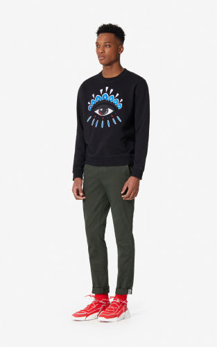 Kenzo Black Men's Embroidered Big Eyes Sweatshirt