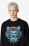 Kenzo Men's New Embroidered Green Tiger Head Sweater