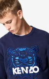 Kenzo Blue and White Men's Sweatshirt