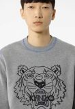 Kenzo Men's Grey Tiger Head Long Sleeve Sweatshirt
