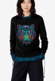 Kenzo Black Men's Women's Embroidered Tiger Sweatshirt