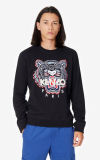 Kenzo Black Pullover Men's Tiger Head Sweater Fashion