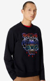 Kenzo Men's Women Black Colorful Tiger Sweatshirt