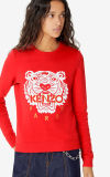 Kenzo Men  Women Couples Red Tiger Sweatshirt