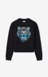 Kenzo Men's New Embroidered Green Tiger Head Sweater