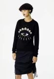 KENZO Women's Embroidered Big Eyes Sweatshirt Long Sleeve Black