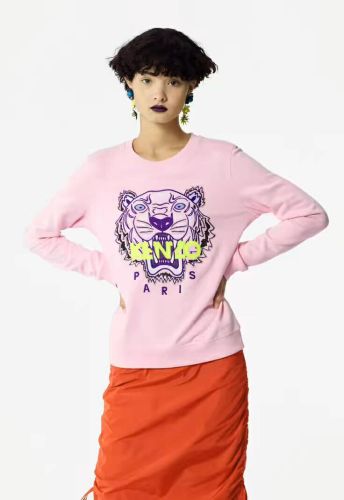 KENZO Women's Pink Tiger Sweatshirt Long Sleeve