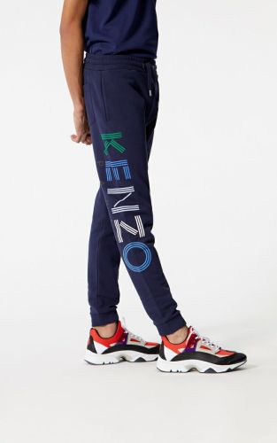 Kenzo Men Royal Blue Color Letter Sweatpants Sports Casual Pants