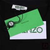 Kenzo Men Red Tiger Head Crew Neck Print T-Shirt Black