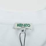 Kenzo Men Women Red Tiger Round Neck Print T-Shirt White