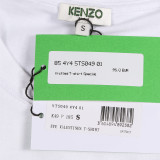 KENZO Men White Print Eye Round Neck Short Sleeve T-Shirt