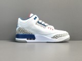 Air Jordan 3 Retro True Blue （2016）Vintage Basketball Shoes 854262-106