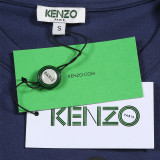 KENZO Men Deep Blue Eyes Print Round Neck Short Sleeve T-Shirt