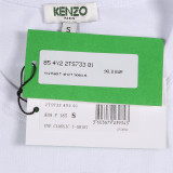 KENZO Men Women White Eyes Print Round Neck Short Sleeve T-Shirt