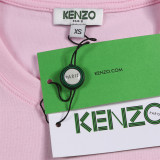 KENZO Women Pink Eyes Round Neck Short Sleeve T-Shirt